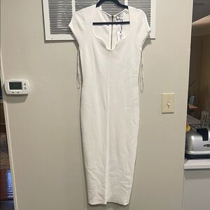 Ted Baker White Cap Sleeve Midi Dress